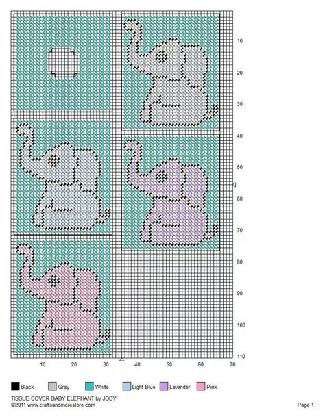 plastic canvas elephant patterns